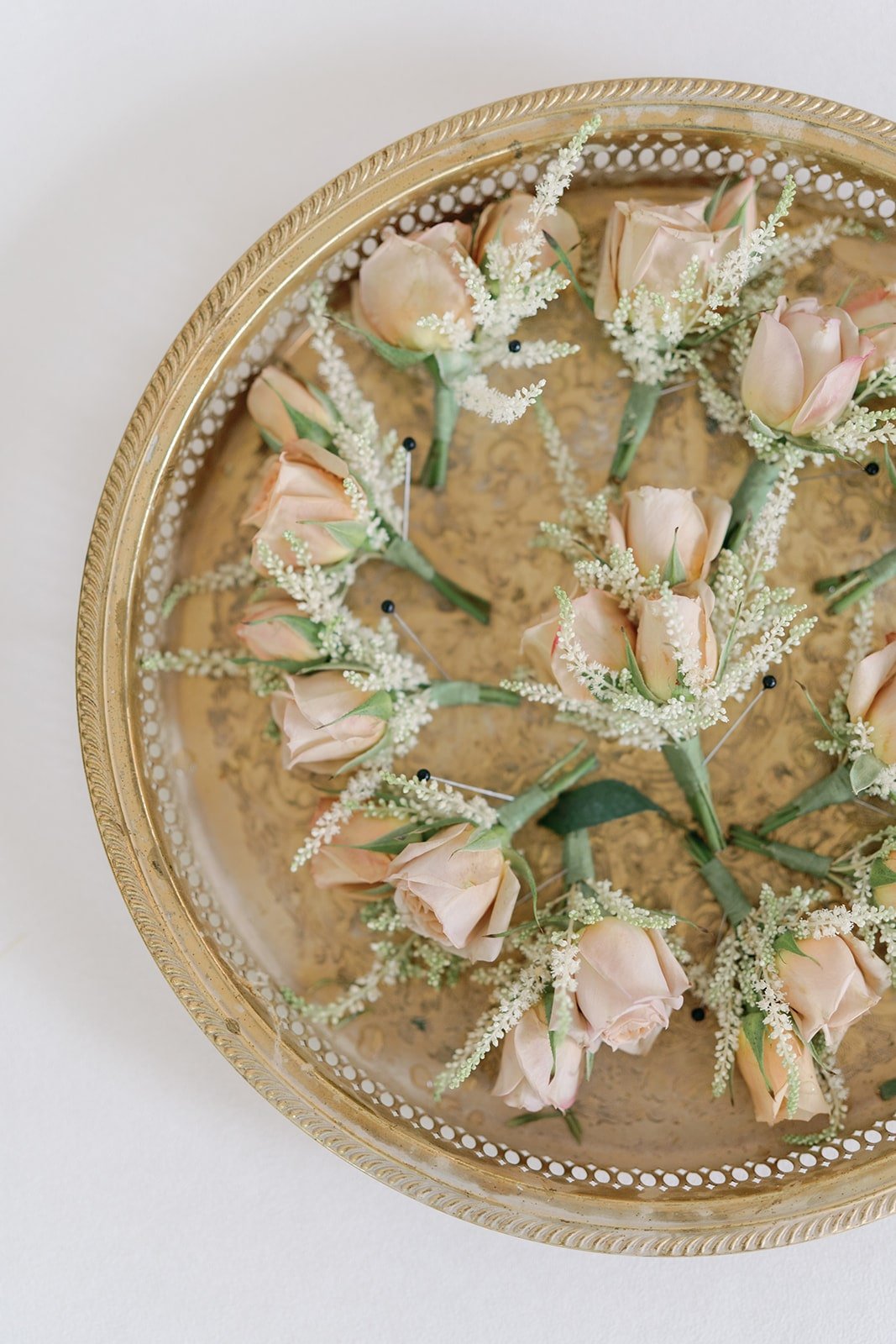 Bridal party with garden-style bouquets